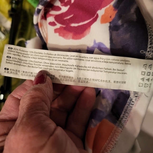 Balance Collection Med Floral Activewear soft high waist moisture wicking leggin - Picture 5 of 14